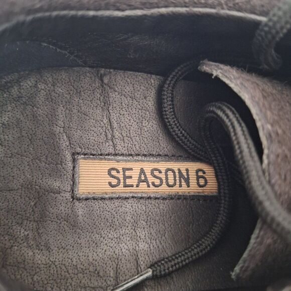 YEEZY Season 6 Sneaker Thick Shaggy Suede Graphite Crepe Tonal Sole Size 39 - Picture 7 of 11